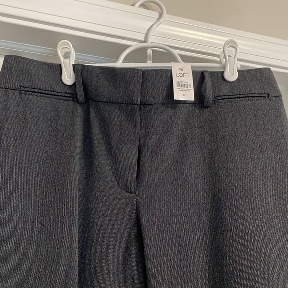 NWT Trouser Pants black and gray  size 12 Curvy Loft - Picture 4 of 6